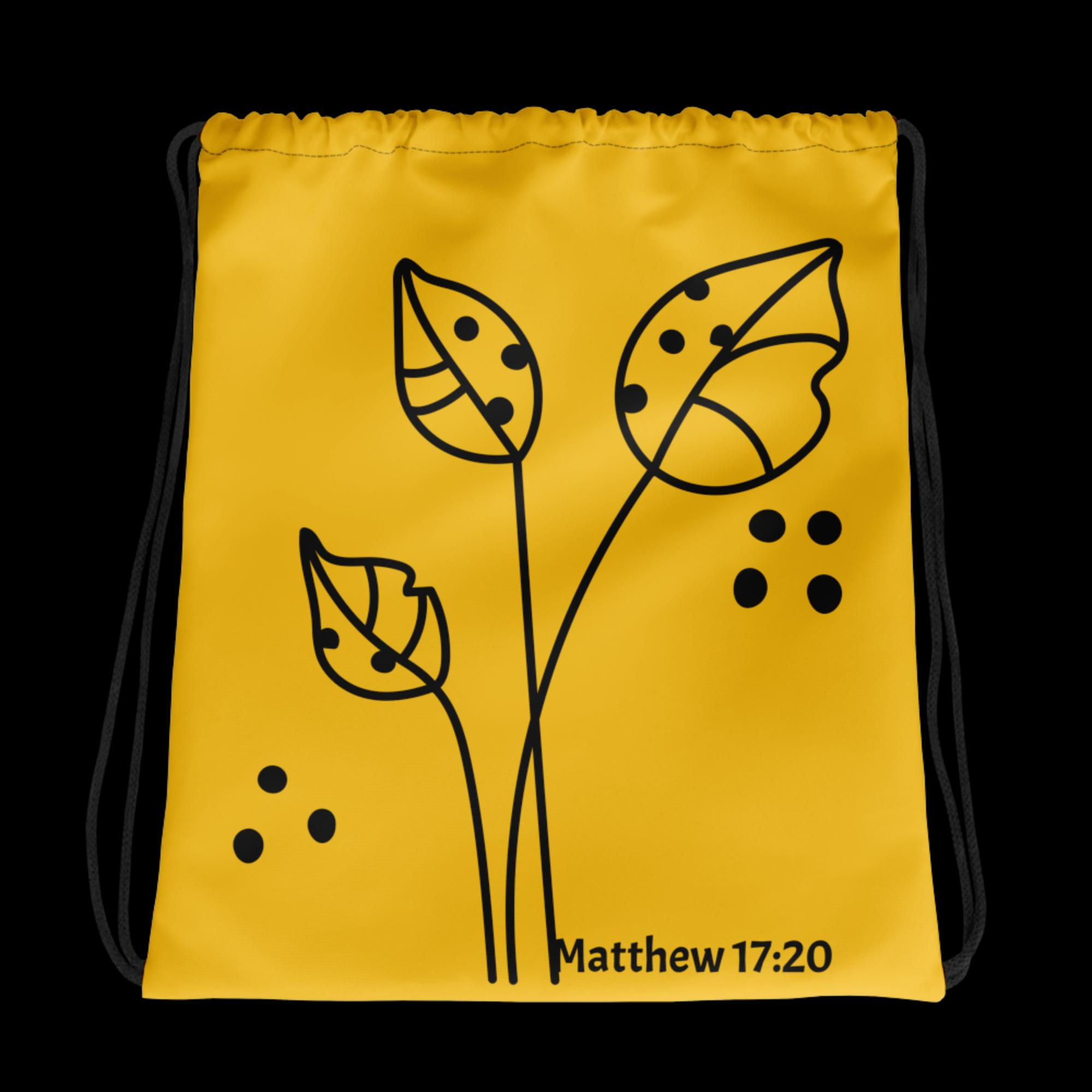 "Mustard Seed Faith" Drawstring Bag