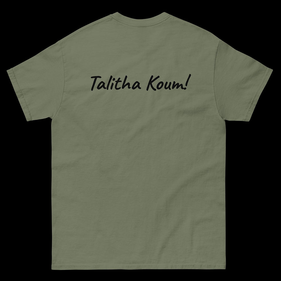 Thumbnail: "Talitha Koum" Unisex classic tee (light colors)