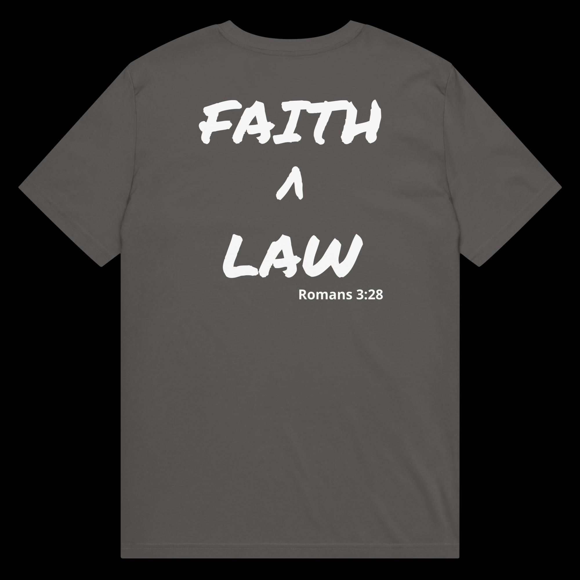 Faith Above Law Unisex organic mid-light Christian Inspired t-shirt