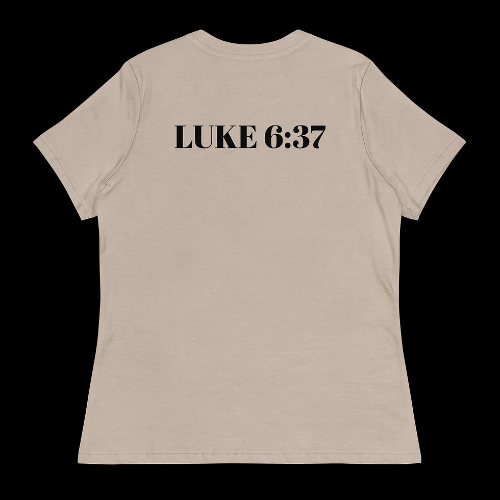 Thumbnail: Brown Luke 6:37 Back of T-shirt