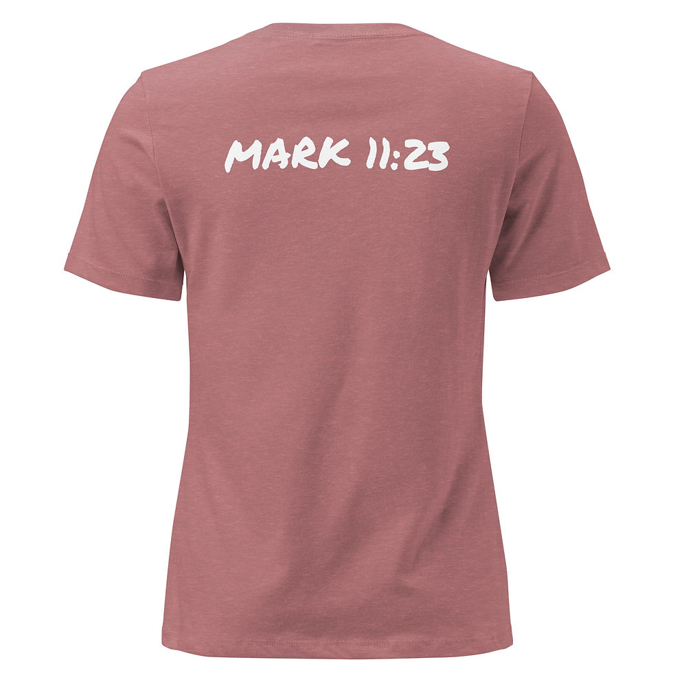 Thumbnail: Faith Moves Mountains Women's Relaxed Faith Inspired T-Shirt