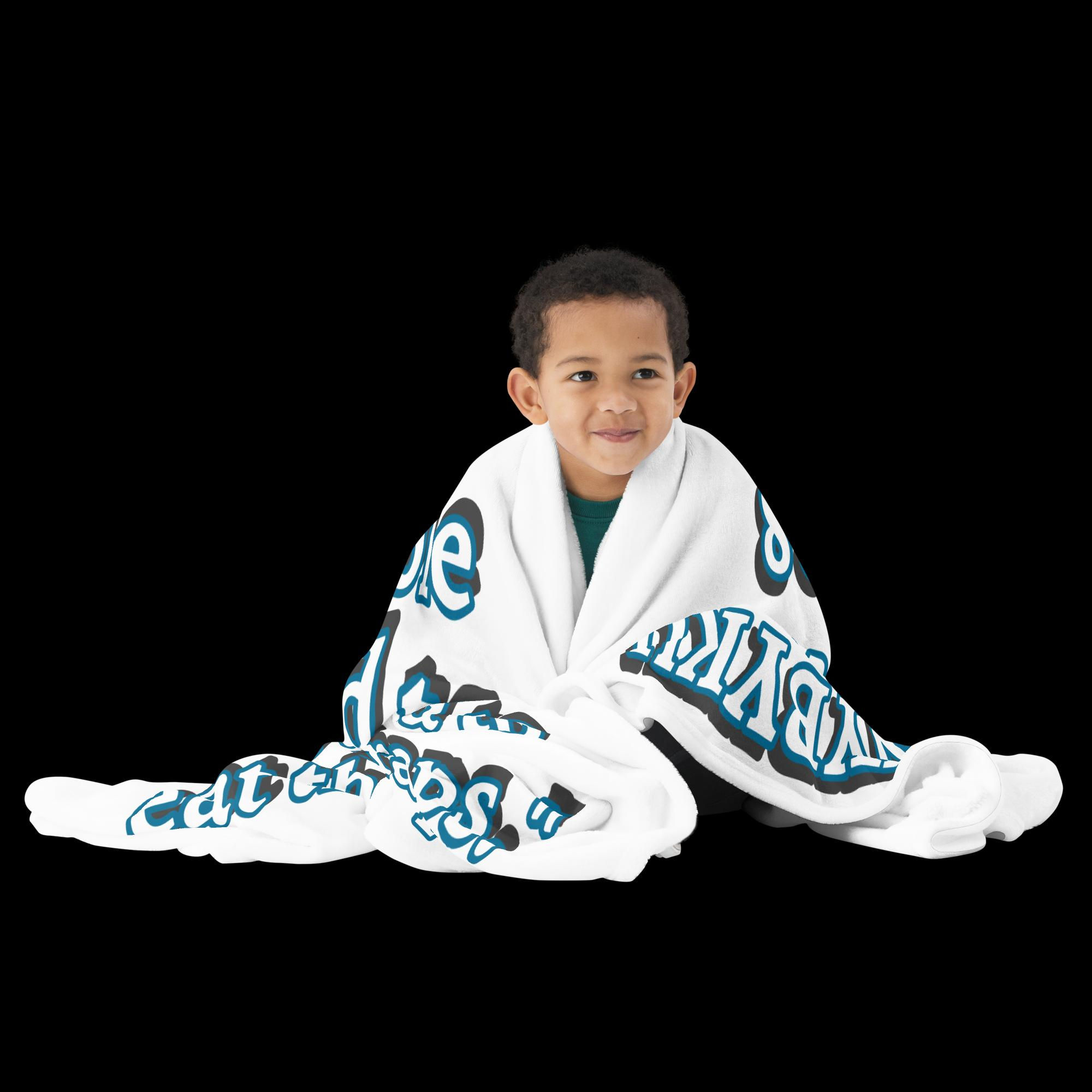 Mark 7:28 "I Believe in Crumbs" (Arched) Throw Blanket