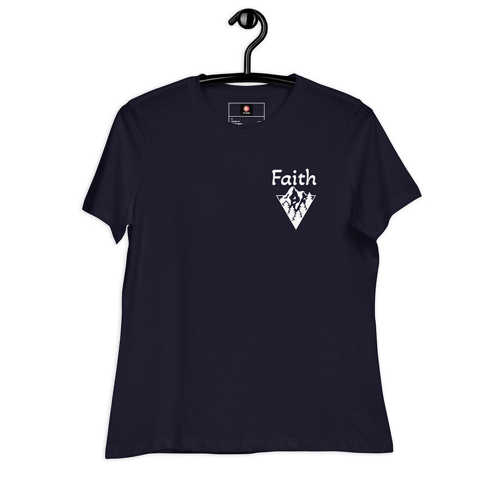 Thumbnail: Faith Moves Mountains Women's Relaxed Faith Inspired T-Shirt