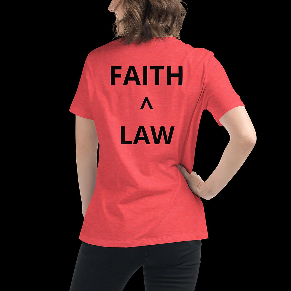 Thumbnail: Faith Above Law Women's Relaxed Christian T-Shirt
