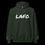 Thumbnail: Green unisex hoodie from the LAFO 'Life in Abundance and Overflowing' collection, John 10:10 on the back