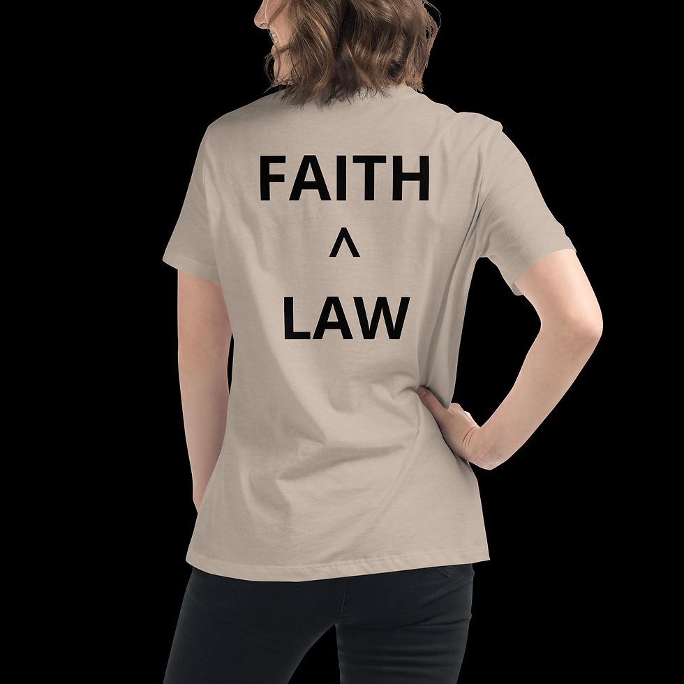 Thumbnail: Faith Above Law Women's Relaxed Christian T-Shirt