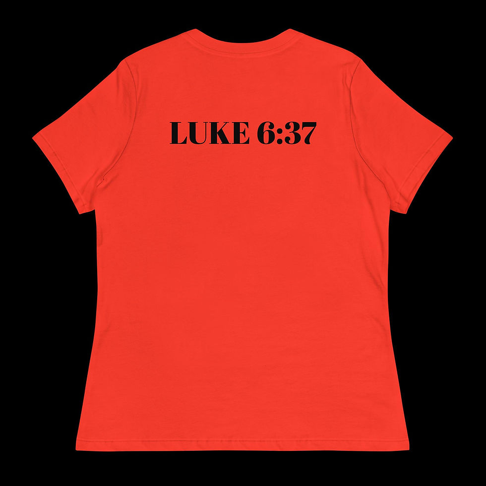 Thumbnail: Orange Luke 6:37 back of T-shirt