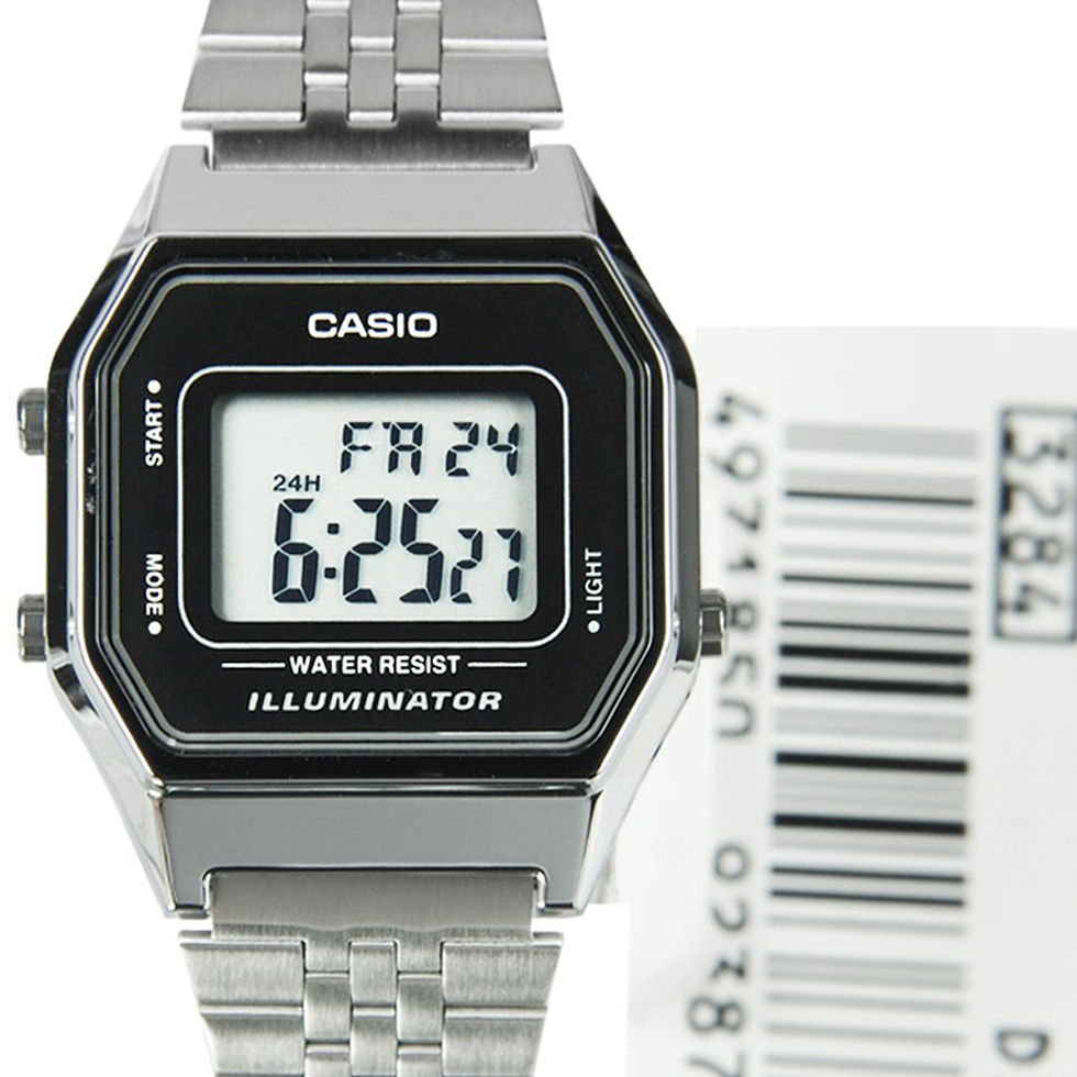 Thumbnail: Casio Silver Black Ladies Standard LA680WA-1B