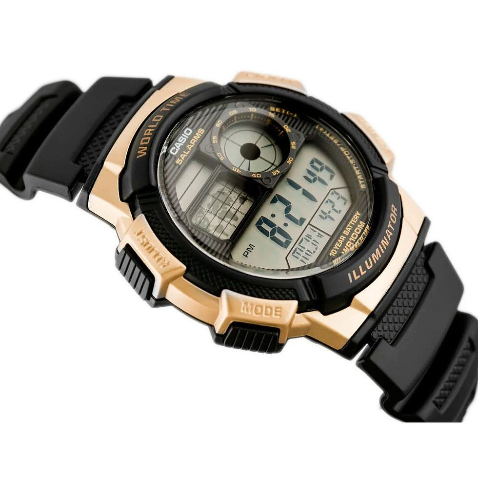 Thumbnail: Casio Unisex watch Black gold AE1000W-1A3V