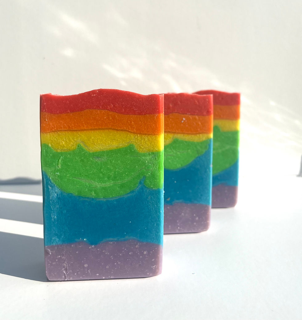 rainbow pride soap