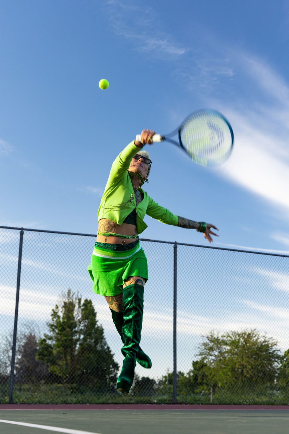 Model Tammy Rose - Wilson Tennis Green Envy Photo Shoot