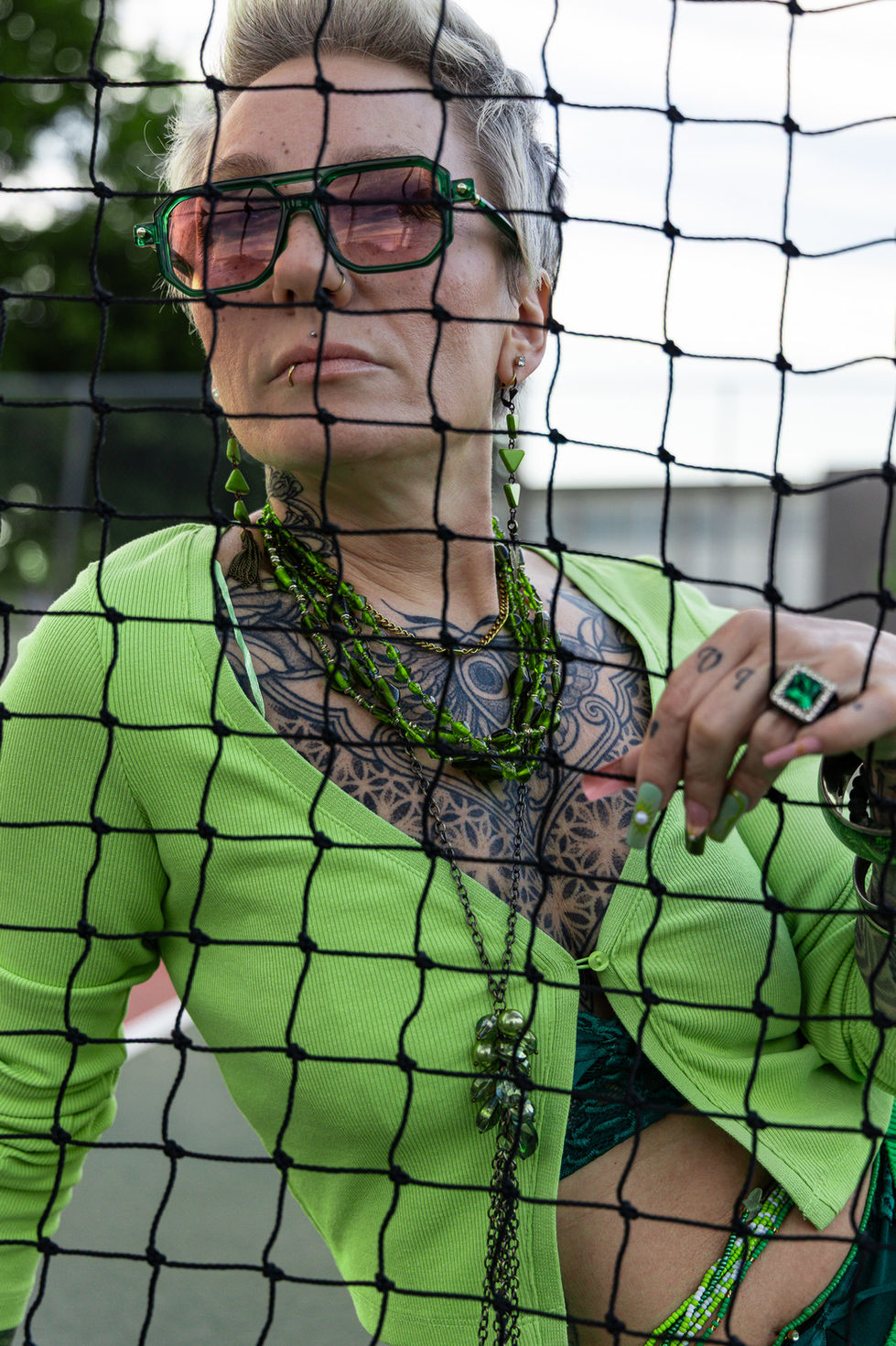 Model Tammy Rose -Wilson Tennis Green Envy Photo Shoot