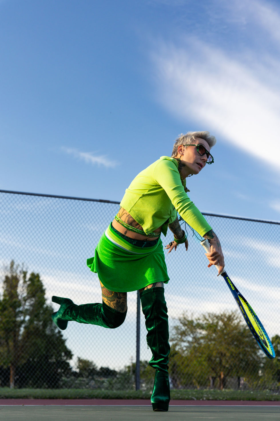 Model Tammy Rose - Wilson Tennis Green Envy Photo Shoot
