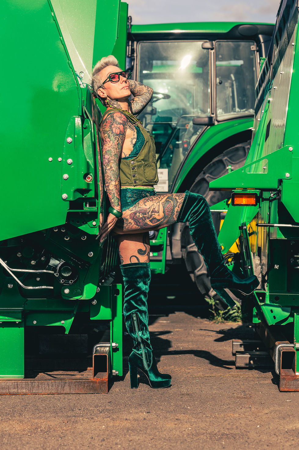 Model Tammy Rose - John Deere Print Photo Shoot