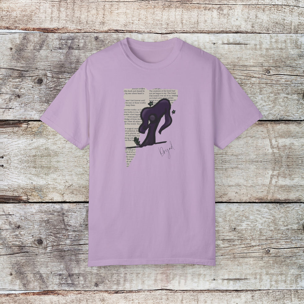 Thumbnail: Dryad Guardian t shirt from the Windstone Chronicles narrative adventure TTRPG