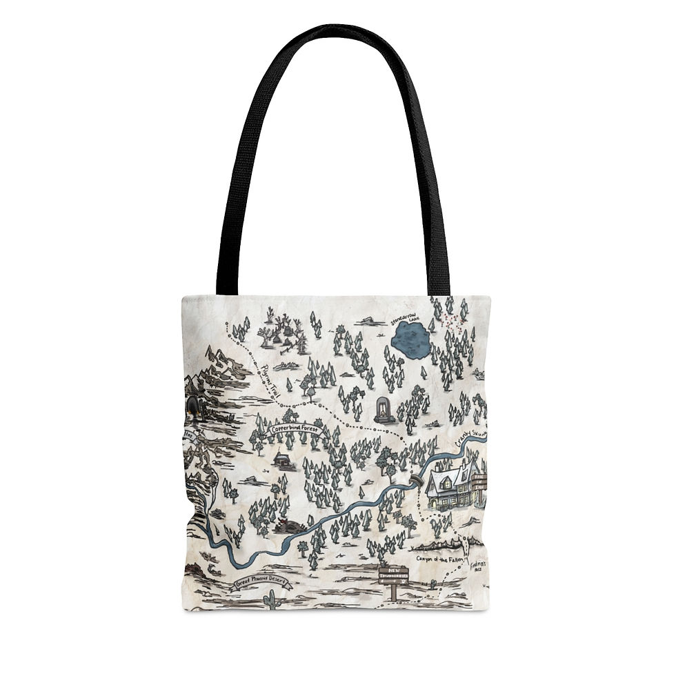 Thumbnail: Map tote bag from the Windstone Chronicles narrative adventure TTRPG