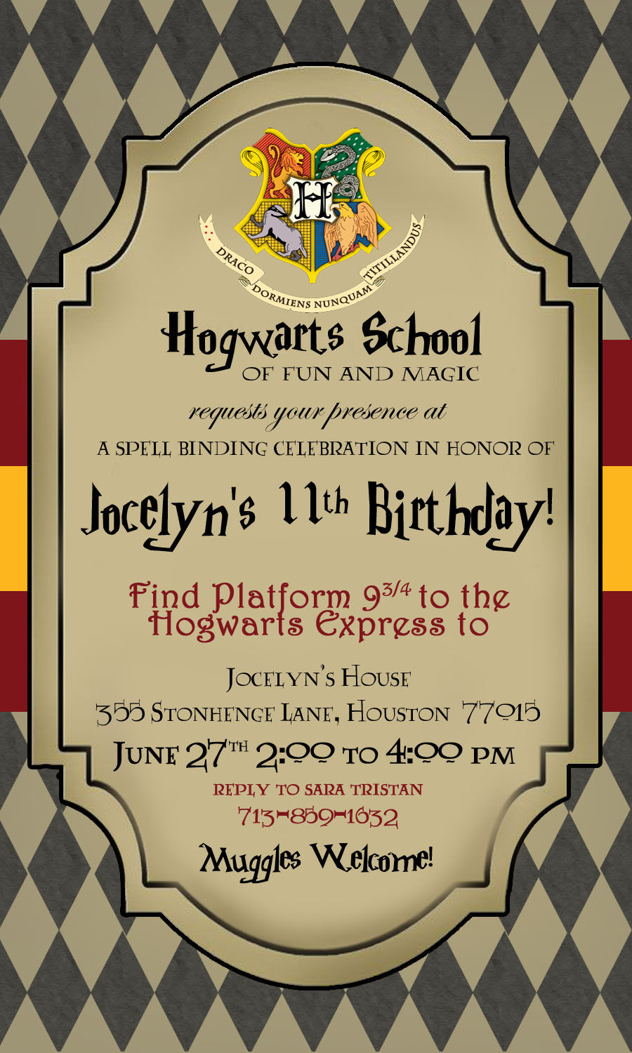 Wizzard Birthday Invitation