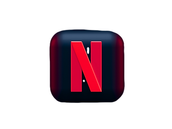 Netflix Dark Mode 3D icon concept_edited