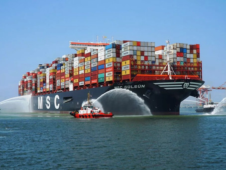 O maior porta-contentores do mundo tem 23 mil TEU: o MSC Gülsün já foi entregue