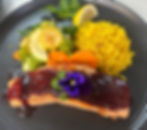 HUCKLEBERRY-GLAZED SALMON