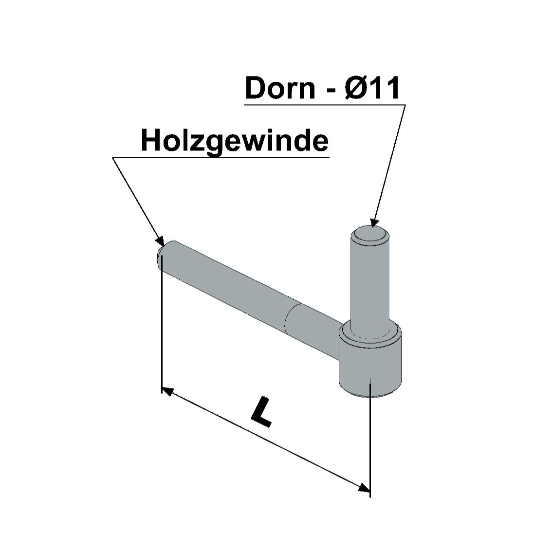 Dübelkloben mit Holzgewinde