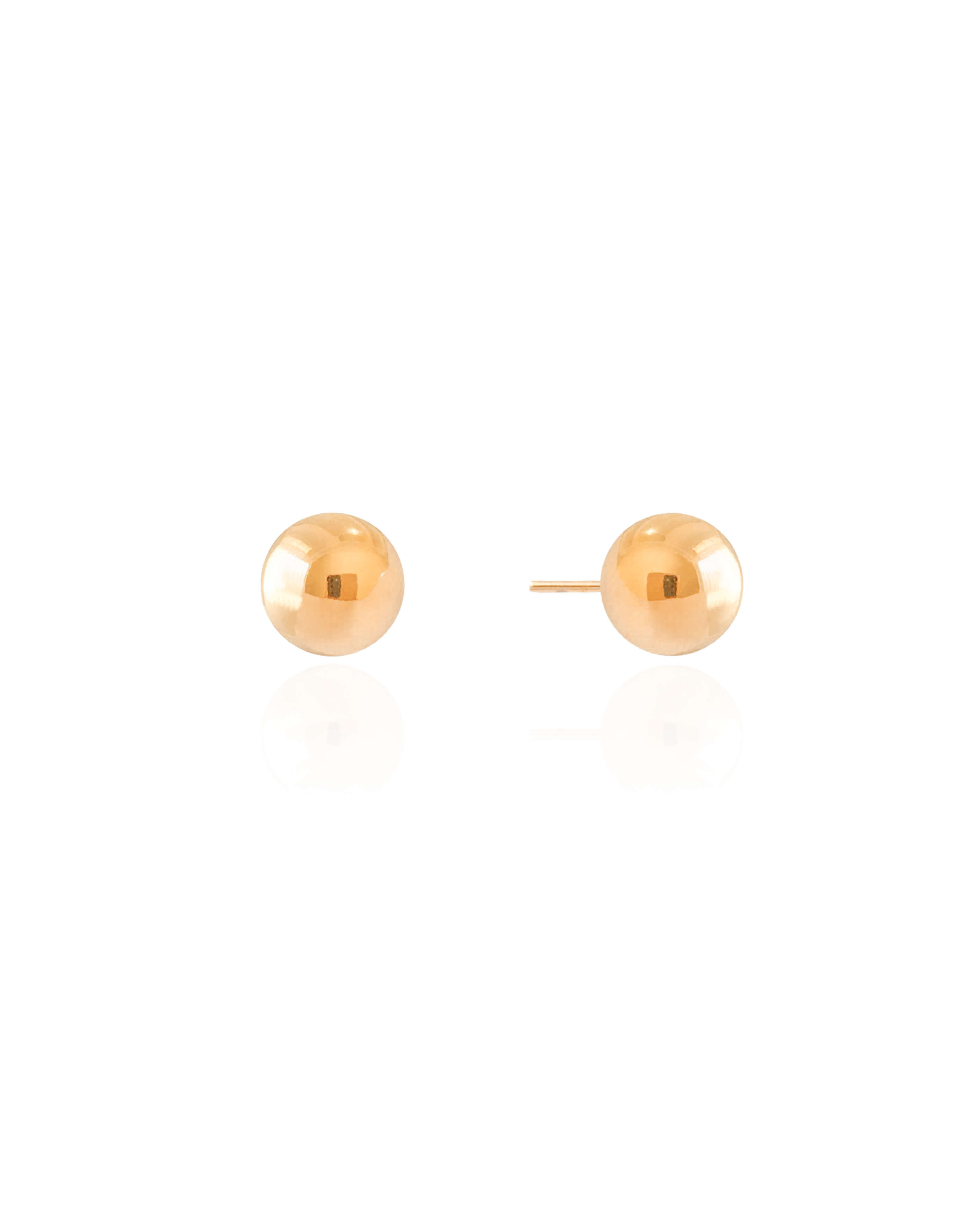 Brinco Bola Lisa 10mm Banhado a Ouro 18K