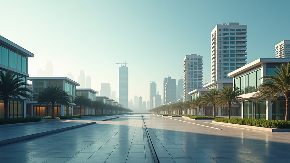 Vue d'ensemble d'un paysage urbain avec des bâtiments modernes