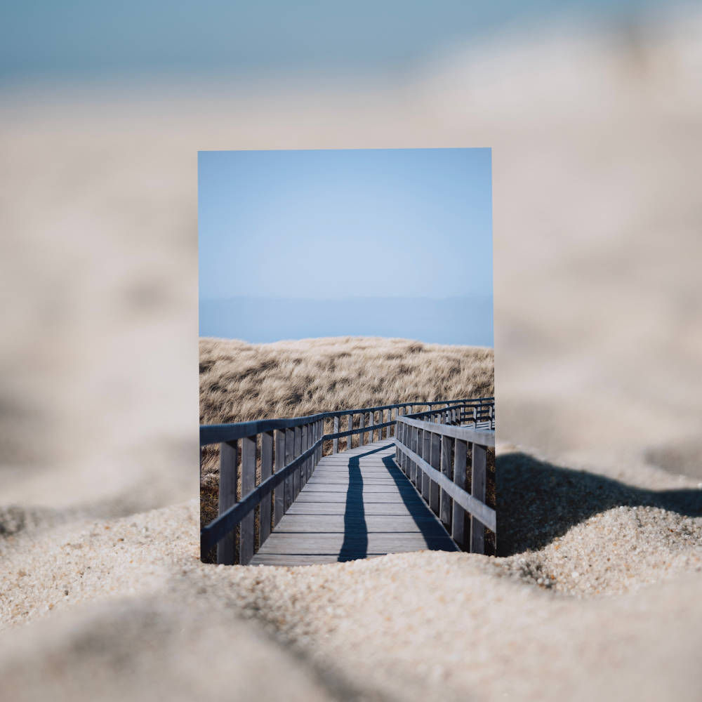 Holzsteg-Gabelung in den Dünen – Sylt