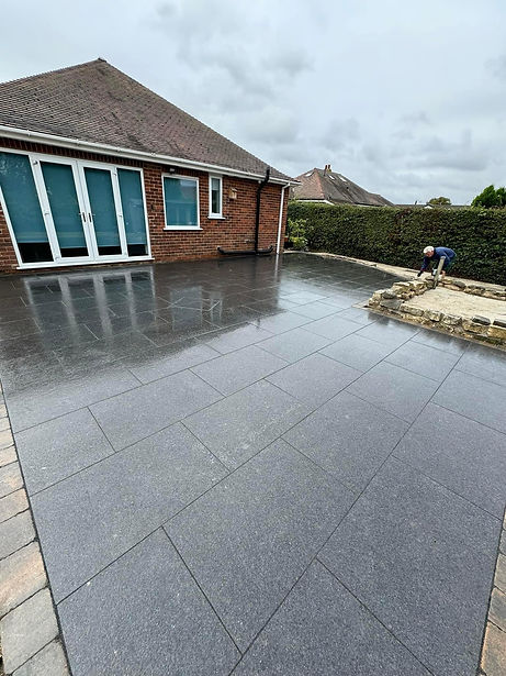 Granite stone patio