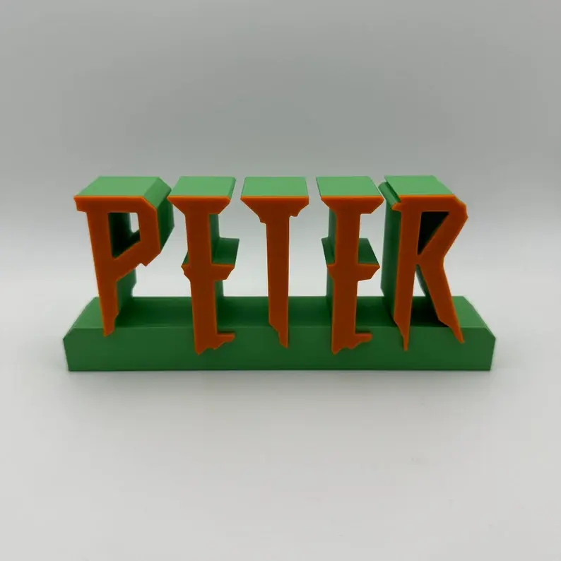 Thumbnail: Peter name badge in Marvel font
