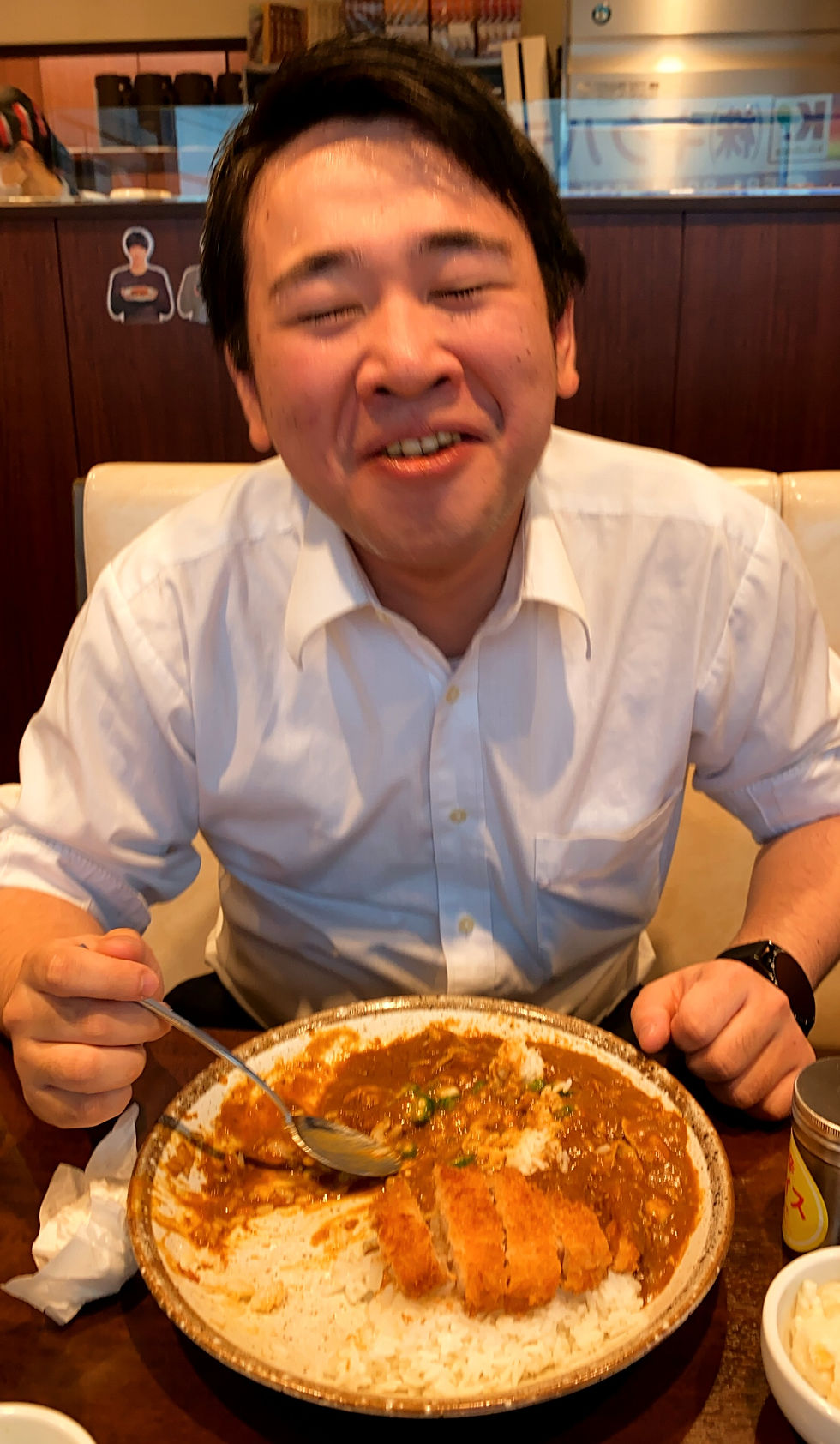 走る前の飲み物はやっぱカレー