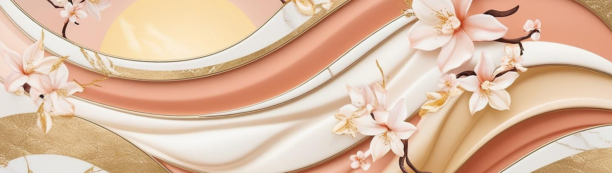 ein abstraktes hintergrund bild mit wellen in den farben pfirsich und vanille. es hat vani