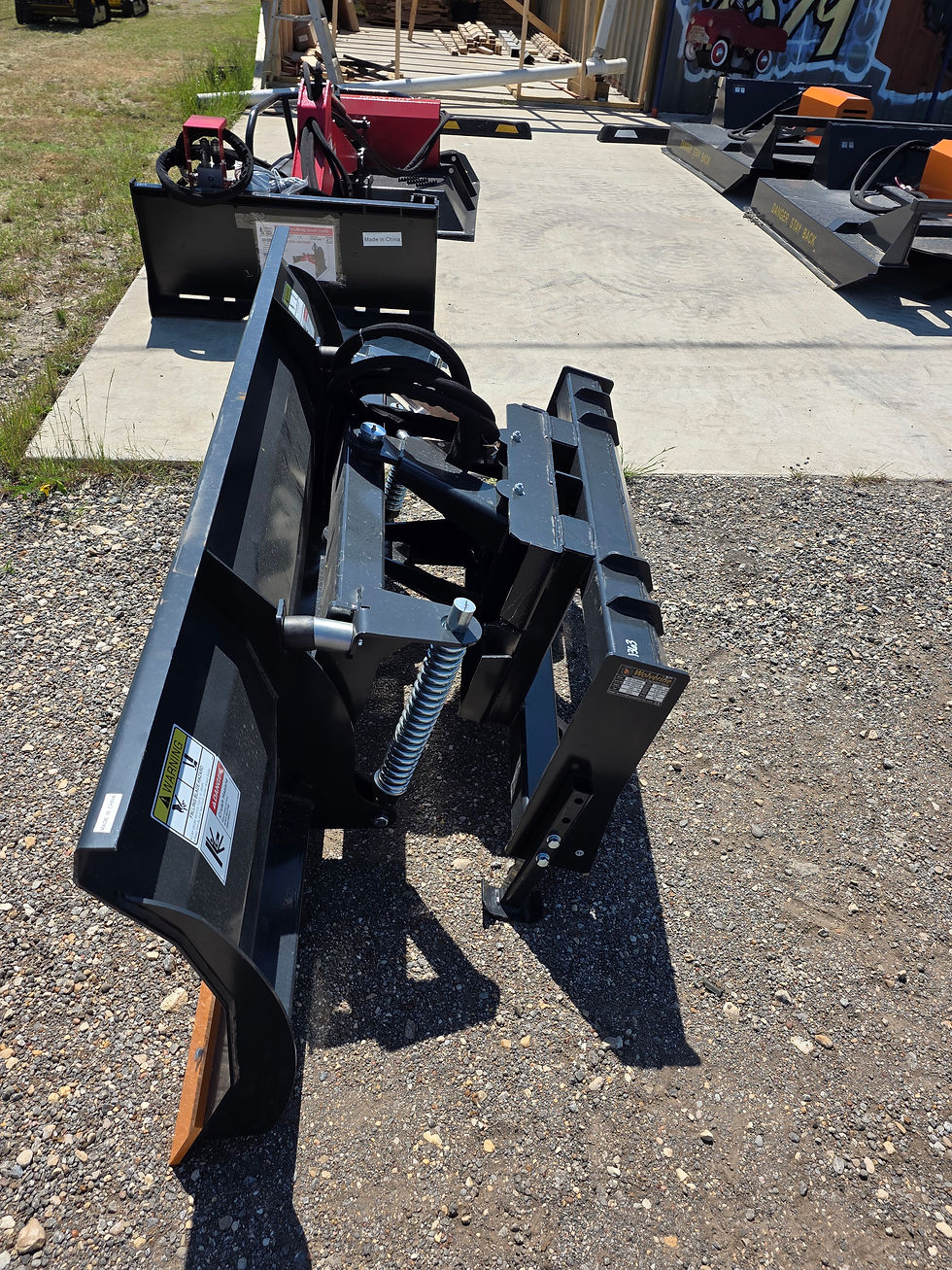 side view of dozer/angle blade