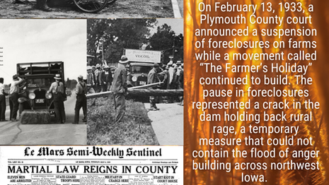 Farmer's Holiday Movement: Iowa Time Machine February 13, 1933