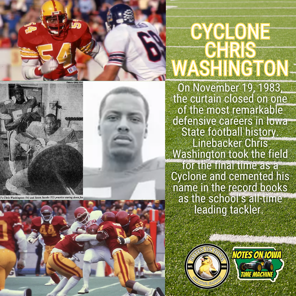 Cyclone Chris Washington: Iowa Time Machine November 19, 1983