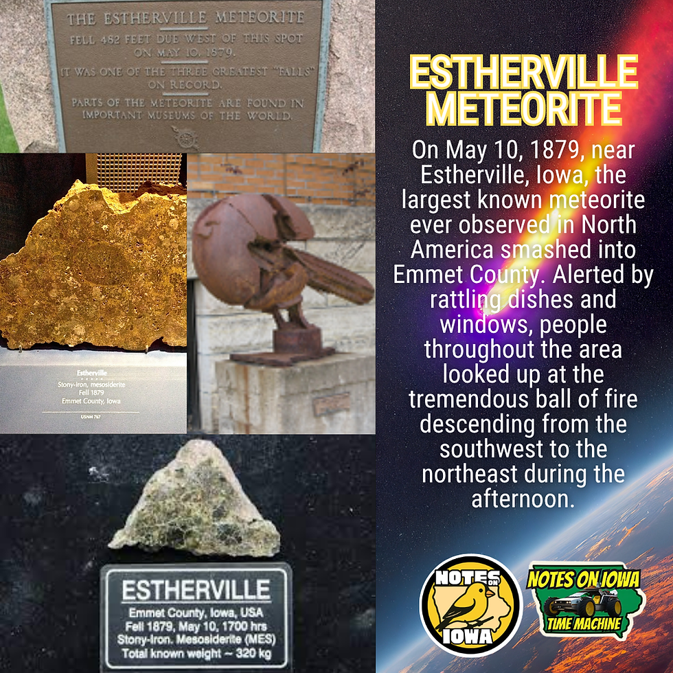 Estherville Meteorite: Iowa Time Machine May 10, 1879