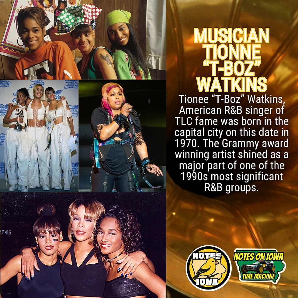 Musician T-Boz Watkins: Iowa Time Machine April 26, 1970
