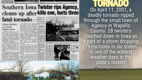 Agency Tornado: Iowa Time Machine April 11, 2001