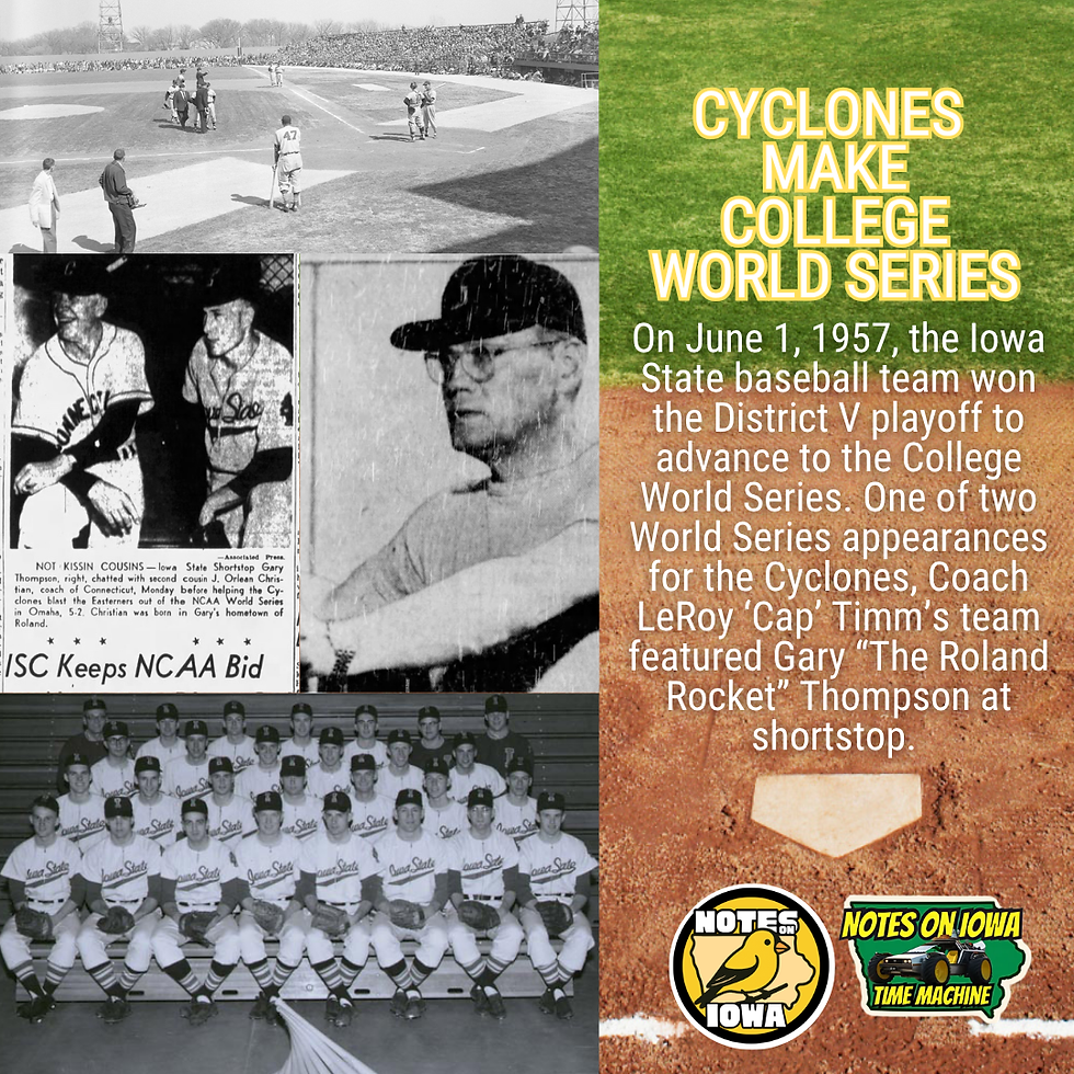Cyclones Make World Series: Iowa Time Machine June 1, 1957