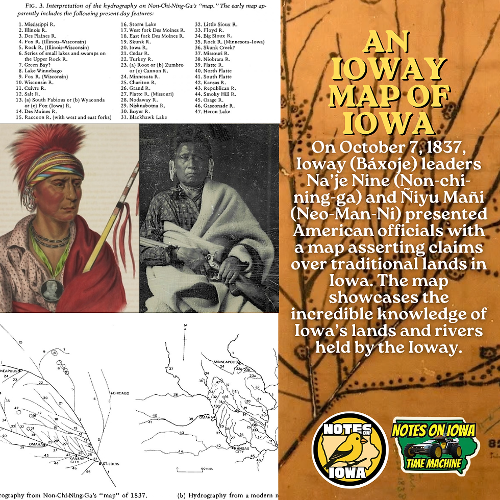 An Ioway Map of Iowa: Iowa Time Machine October 7, 1837