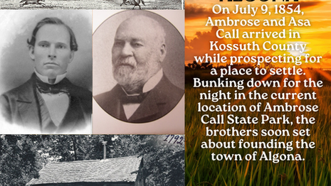 Algona's Founding: Iowa Time Machine July 9, 1854