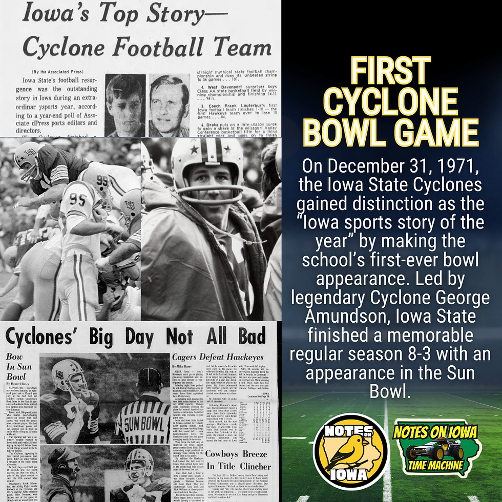 Iowa State's First Bowl Game: Iowa Time Machine December 31, 1971