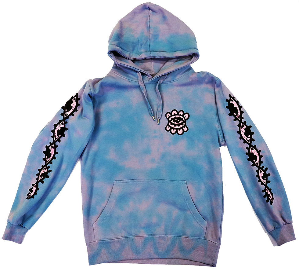 Thumbnail: Fridiosa hoodie (tie die) pink print