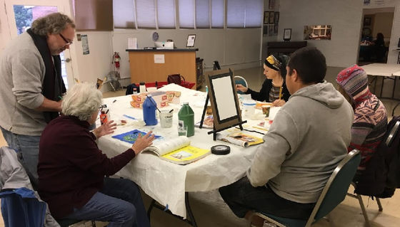 We really have a fun time in our Acrylics session taking place on Wednesday mornings from 9:30 AM to