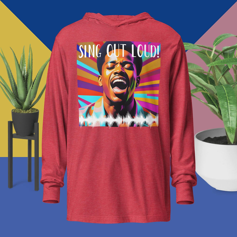 Thumbnail: Men's "Sing Out Loud" Hooded long-sleeve tee