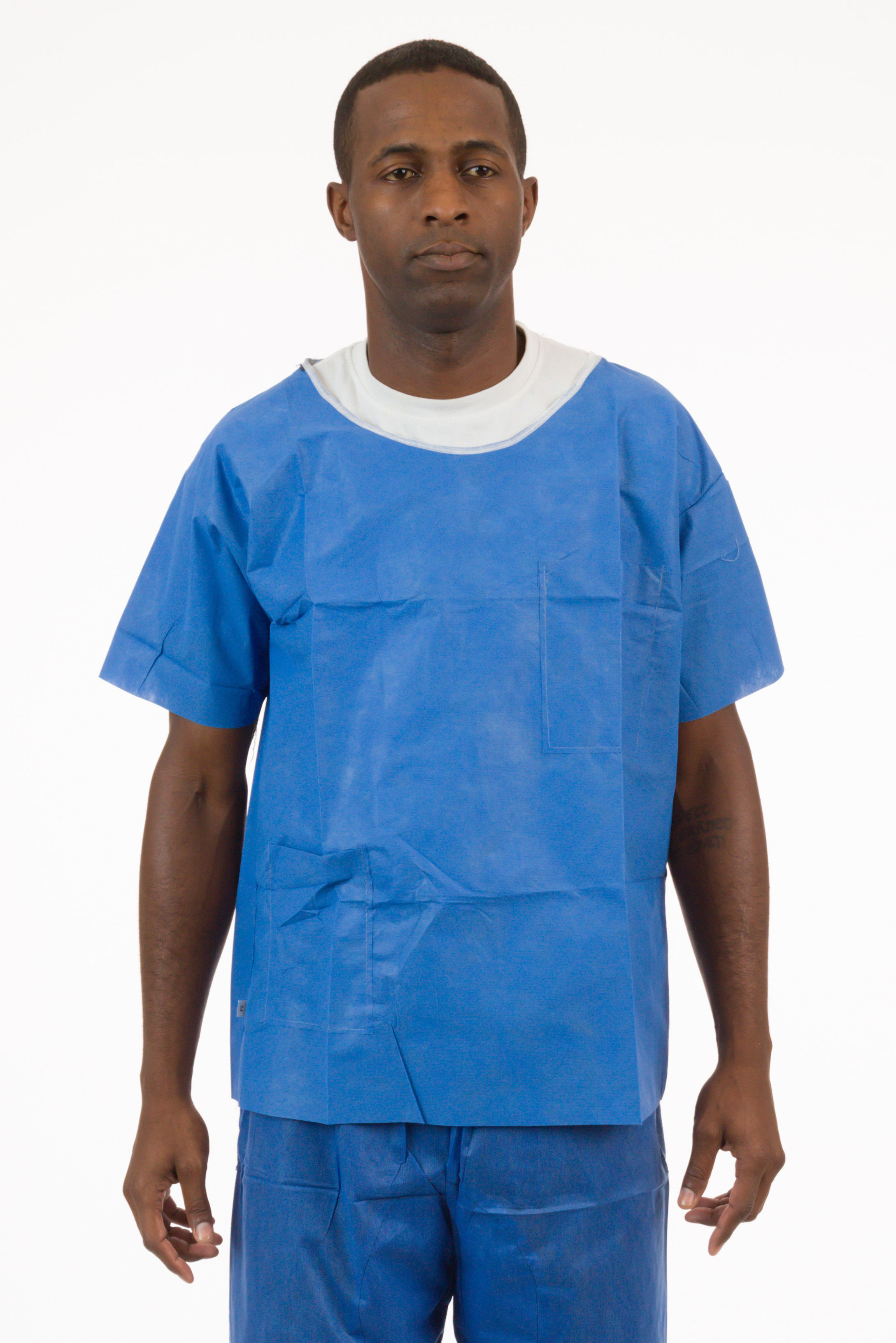 FS2065B-3XL Blue 35Gr SMS Soft Scrub Short Slv Shirt (50/CA)