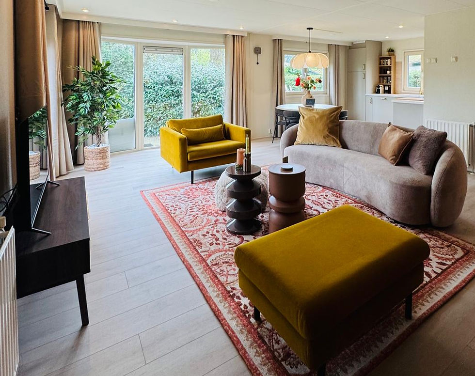 Sfeervolle woonkamer voor een weekendje weg op de Veluwe