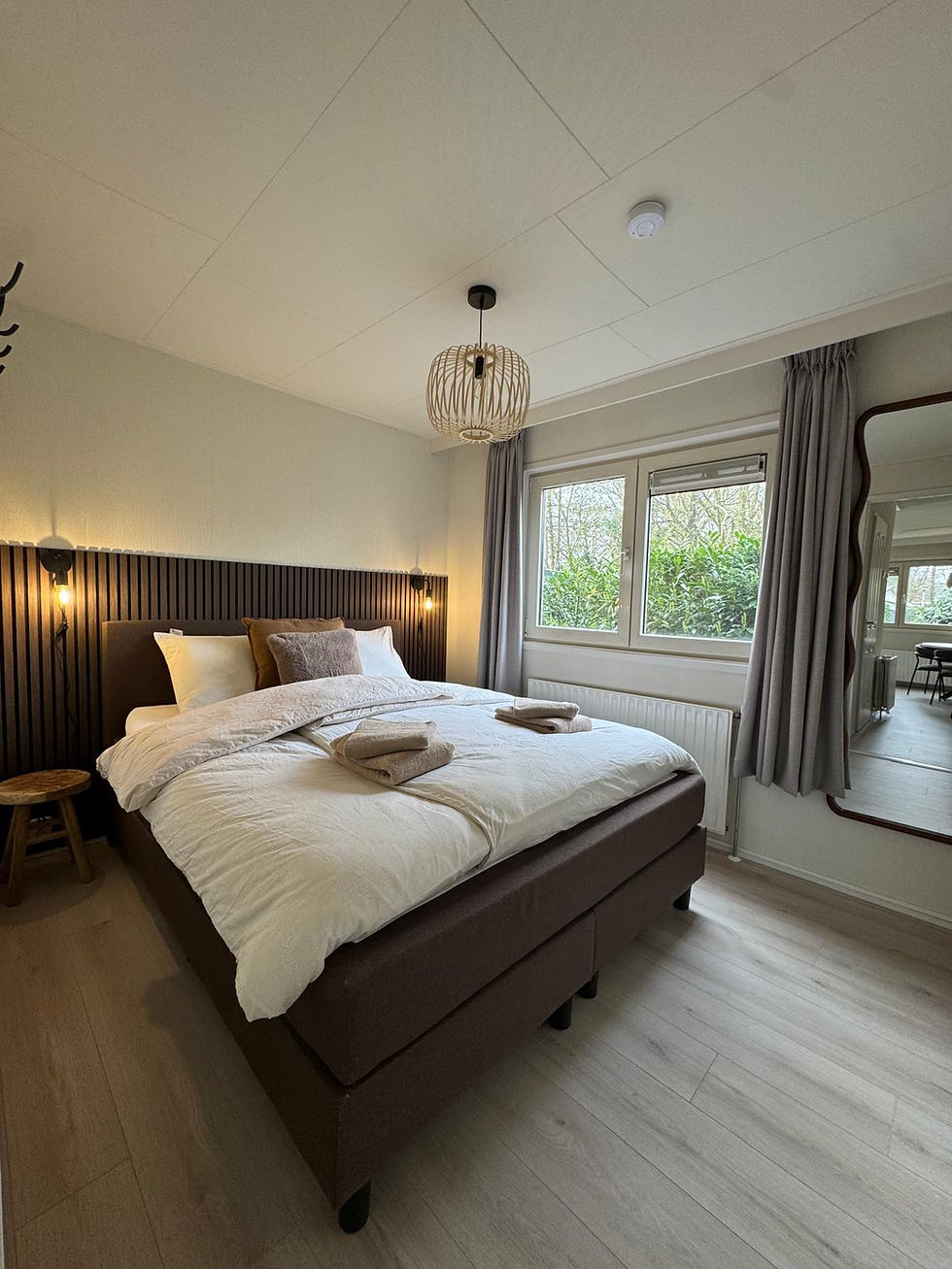 Sfeervolle slaapkamer voor een weekendje weg Veluwe.