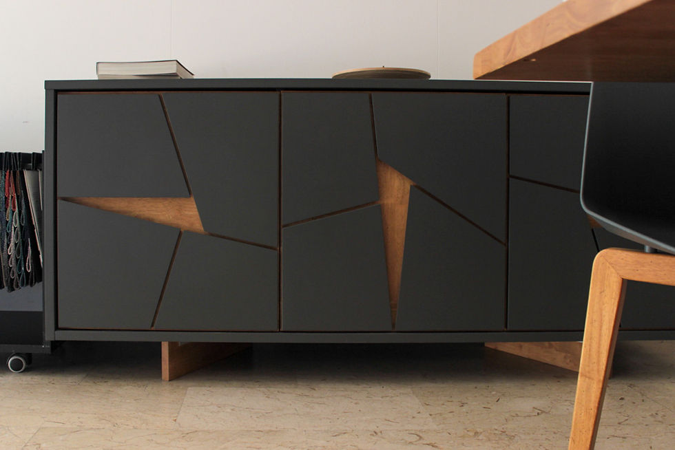 Miniatura: Madia design sconto 36% contemporaneo struttura e ante massello (cod. 026)