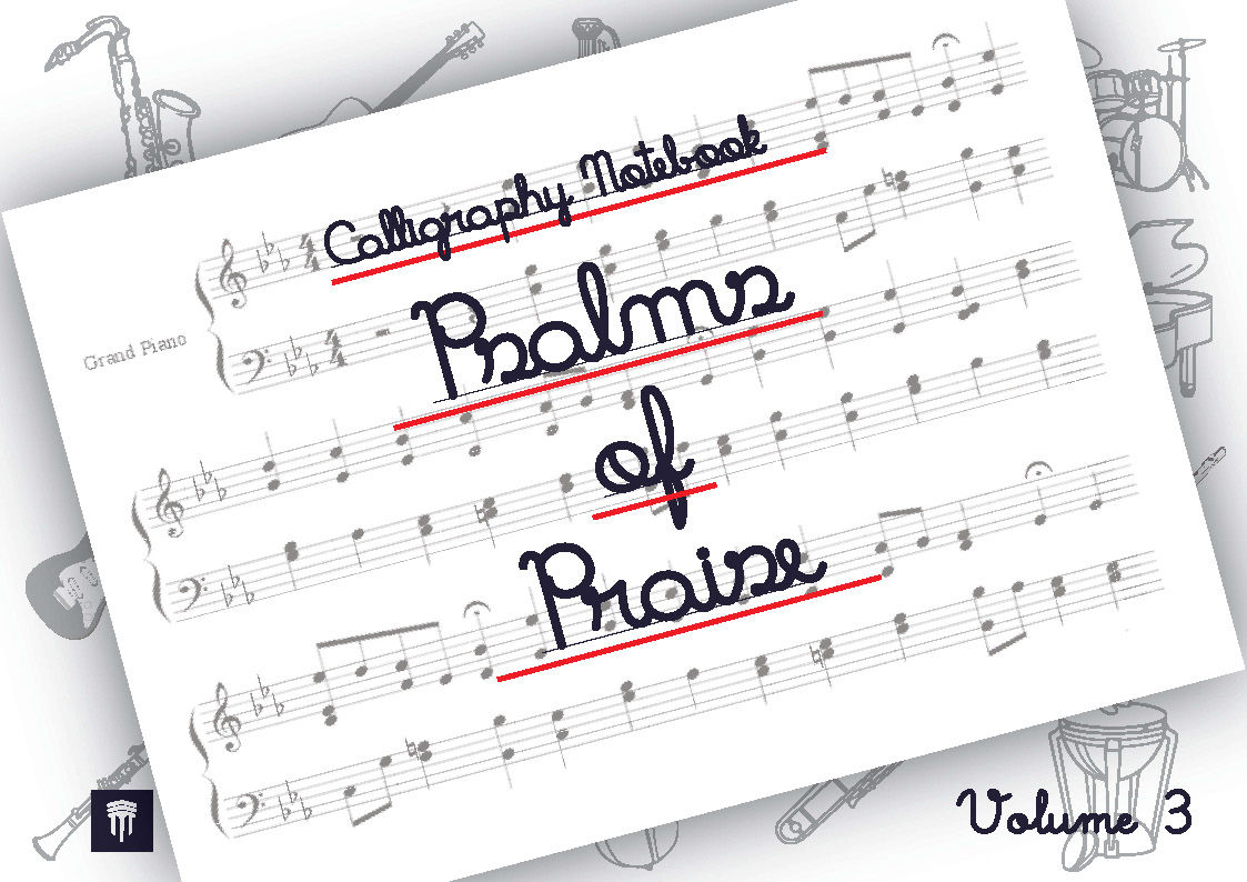 Caderno de Caligrafia em Inglês Psalms of Praise - Vol 3